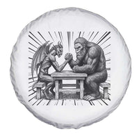 Bigfoot Jersey Devil Spare Tire Cover Arm Wrestling Funny Cryptid Gift - Wonder Print Shop