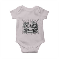 Bigfoot Jersey Devil Baby Onesie Arm Wrestling Funny Cryptid Gift - Wonder Print Shop