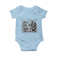 Bigfoot Jersey Devil Baby Onesie Arm Wrestling Funny Cryptid Gift - Wonder Print Shop