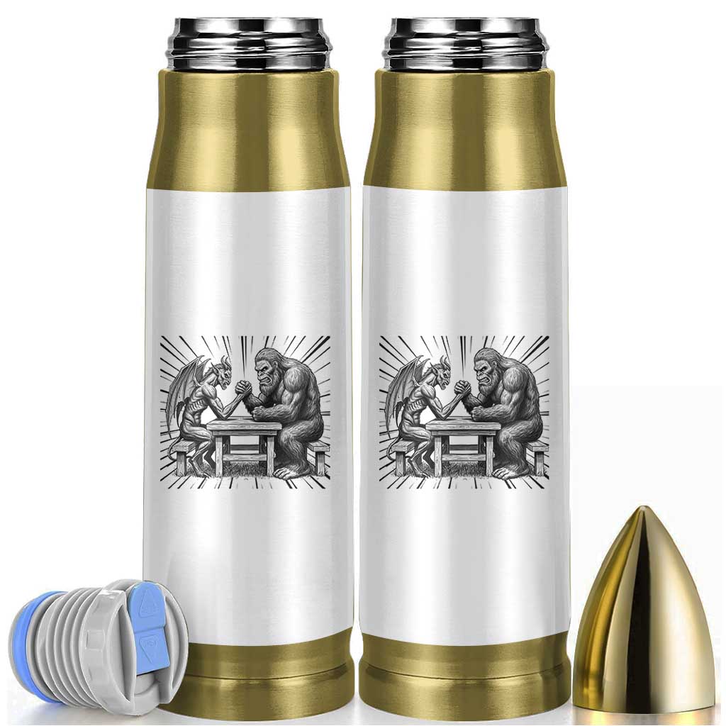 Bigfoot Jersey Devil Bullet Tumbler Arm Wrestling Funny Cryptid Gift