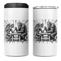 Bigfoot Jersey Devil 4 in 1 Can Cooler Tumbler Arm Wrestling Funny Cryptid Gift