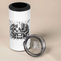 Bigfoot Jersey Devil 4 in 1 Can Cooler Tumbler Arm Wrestling Funny Cryptid Gift