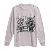 Bigfoot Jersey Devil Long Sleeve Shirt Arm Wrestling Funny Cryptid Gift - Wonder Print Shop