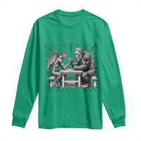 Bigfoot Jersey Devil Long Sleeve Shirt Arm Wrestling Funny Cryptid Gift - Wonder Print Shop