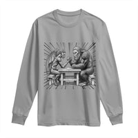 Bigfoot Jersey Devil Long Sleeve Shirt Arm Wrestling Funny Cryptid Gift - Wonder Print Shop