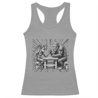 Bigfoot Jersey Devil Racerback Tank Top Arm Wrestling Funny Cryptid Gift - Wonder Print Shop