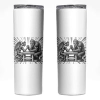 Bigfoot Jersey Devil Skinny Tumbler Arm Wrestling Funny Cryptid Gift