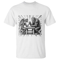 Bigfoot Jersey Devil T Shirt Arm Wrestling Funny Cryptid Gift - Wonder Print Shop