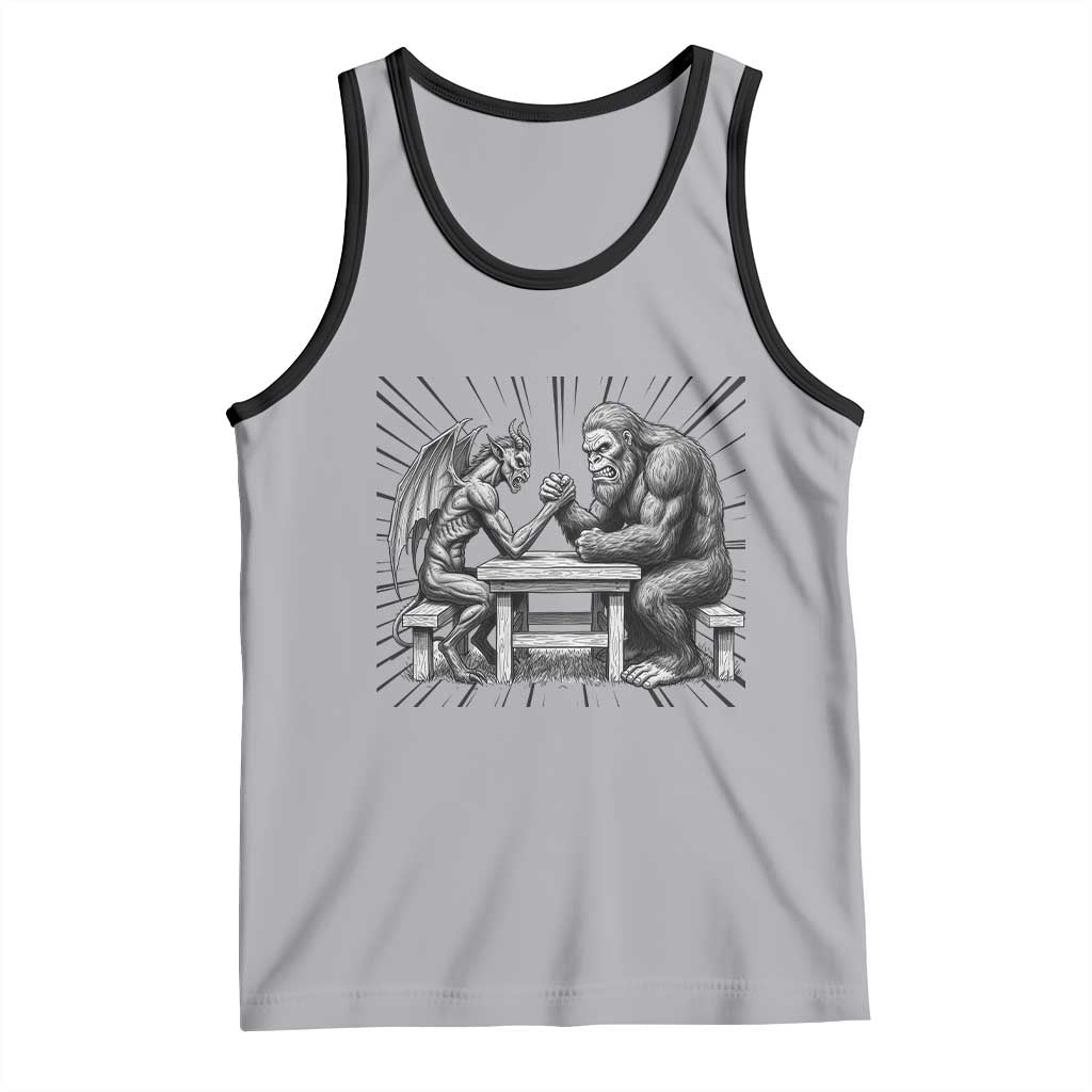 Bigfoot Jersey Devil Tank Top Arm Wrestling Funny Cryptid Gift - Wonder Print Shop