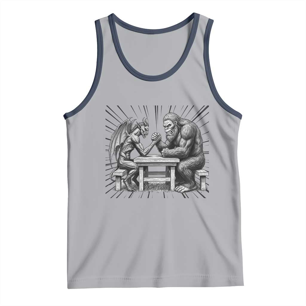Bigfoot Jersey Devil Tank Top Arm Wrestling Funny Cryptid Gift - Wonder Print Shop