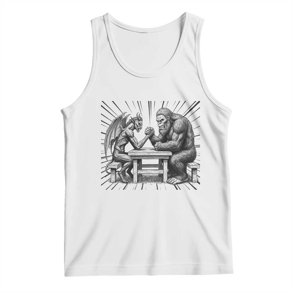 Bigfoot Jersey Devil Tank Top Arm Wrestling Funny Cryptid Gift - Wonder Print Shop