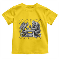 Bigfoot Jersey Devil Toddler T Shirt Arm Wrestling Funny Cryptid Gift - Wonder Print Shop