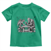 Bigfoot Jersey Devil Toddler T Shirt Arm Wrestling Funny Cryptid Gift - Wonder Print Shop