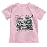 Bigfoot Jersey Devil Toddler T Shirt Arm Wrestling Funny Cryptid Gift - Wonder Print Shop