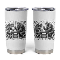 Bigfoot Jersey Devil Tumbler Cup Arm Wrestling Funny Cryptid Gift