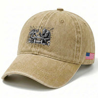 Bigfoot Jersey Devil Washed Cotton Baseball Cap Arm Wrestling Funny Cryptid Gift