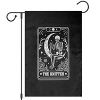 The Knitter Skeleton Garden Flag Knitting Lover Gift Tarot Card Graphic - Wonder Print Shop
