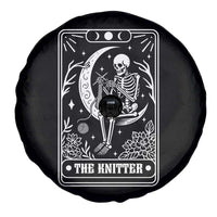 The Knitter Skeleton Spare Tire Cover Knitting Lover Gift Tarot Card Graphic - Wonder Print Shop