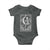 The Knitter Skeleton Baby Onesie Knitting Lover Gift Tarot Card Graphic - Wonder Print Shop
