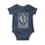 The Knitter Skeleton Baby Onesie Knitting Lover Gift Tarot Card Graphic - Wonder Print Shop