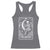 The Knitter Skeleton Racerback Tank Top Knitting Lover Gift Tarot Card Graphic - Wonder Print Shop