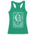 The Knitter Skeleton Racerback Tank Top Knitting Lover Gift Tarot Card Graphic - Wonder Print Shop