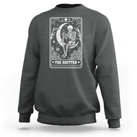 The Knitter Skeleton Sweatshirt Knitting Lover Gift Tarot Card Graphic - Wonder Print Shop