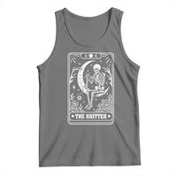 The Knitter Skeleton Tank Top Knitting Lover Gift Tarot Card Graphic - Wonder Print Shop
