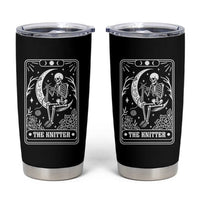 The Knitter Skeleton Tumbler Cup Knitting Lover Gift Tarot Card Graphic - Wonder Print Shop
