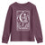 The Knitter Skeleton Youth Sweatshirt Knitting Lover Gift Tarot Card Graphic - Wonder Print Shop