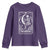 The Knitter Skeleton Youth Sweatshirt Knitting Lover Gift Tarot Card Graphic - Wonder Print Shop
