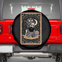 The Crocheter Skeleton Spare Tire Cover Crochet Lover Gift Tarot Card Graphic - Wonder Print Shop