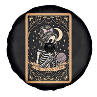 The Crocheter Skeleton Spare Tire Cover Crochet Lover Gift Tarot Card Graphic - Wonder Print Shop