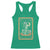 The Crocheter Skeleton Racerback Tank Top Crochet Lover Gift Tarot Card Graphic - Wonder Print Shop