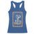 The Crocheter Skeleton Racerback Tank Top Crochet Lover Gift Tarot Card Graphic - Wonder Print Shop