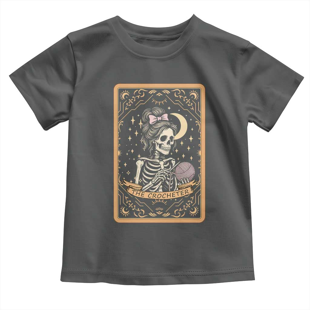 The Crocheter Skeleton Toddler T Shirt Crochet Lover Gift Tarot Card Graphic - Wonder Print Shop