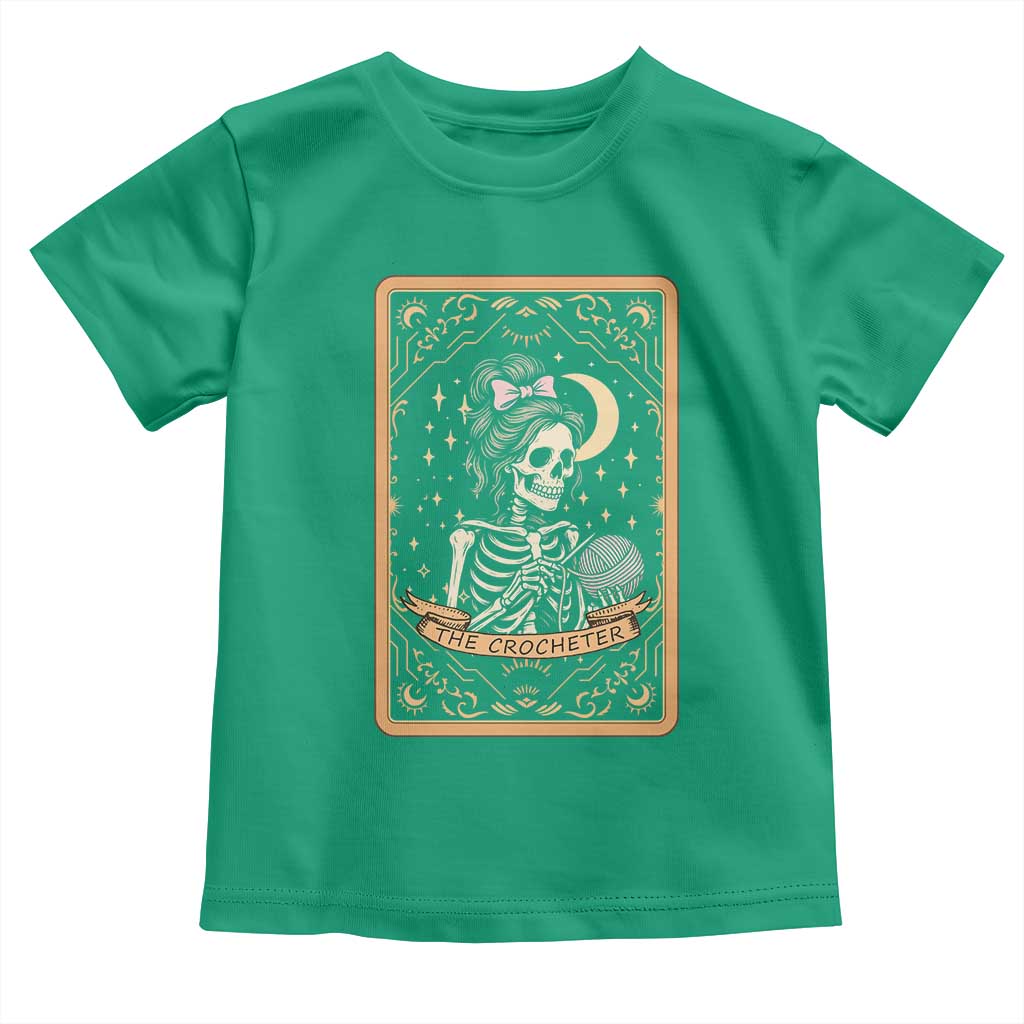 The Crocheter Skeleton Toddler T Shirt Crochet Lover Gift Tarot Card Graphic - Wonder Print Shop