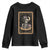 The Crocheter Skeleton Youth Sweatshirt Crochet Lover Gift Tarot Card Graphic - Wonder Print Shop