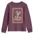 The Crocheter Skeleton Youth Sweatshirt Crochet Lover Gift Tarot Card Graphic - Wonder Print Shop