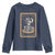 The Crocheter Skeleton Youth Sweatshirt Crochet Lover Gift Tarot Card Graphic - Wonder Print Shop