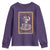 The Crocheter Skeleton Youth Sweatshirt Crochet Lover Gift Tarot Card Graphic - Wonder Print Shop