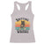 Funny Black Cat Racerback Tank Top Knitting Because Murder Is Wrong Gift - Wonder Print Shop