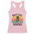 Funny Black Cat Racerback Tank Top Knitting Because Murder Is Wrong Gift - Wonder Print Shop