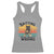 Funny Black Cat Racerback Tank Top Knitting Because Murder Is Wrong Gift - Wonder Print Shop
