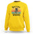 Funny Black Cat Sweatshirt Knitting Because Murder Is Wrong Gift - Wonder Print Shop
