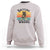 Funny Black Cat Sweatshirt Knitting Because Murder Is Wrong Gift - Wonder Print Shop