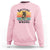 Funny Black Cat Sweatshirt Knitting Because Murder Is Wrong Gift - Wonder Print Shop