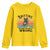 Funny Black Cat Youth Sweatshirt Knitting Because Murder Is Wrong Gift - Wonder Print Shop