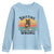 Funny Black Cat Youth Sweatshirt Knitting Because Murder Is Wrong Gift - Wonder Print Shop