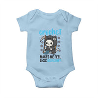 Crochet Makes Me Feel Less Murdery Baby Onesie Grim Reaper Cat Gift - Wonder Print Shop